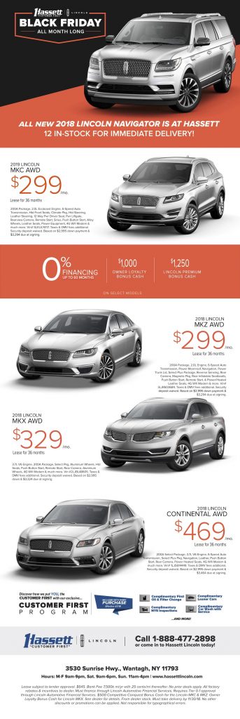 Hassett Lincoln Black Friday Deals